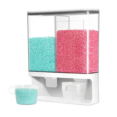 Laundry Detergent Dispenser, Laundry Beads Dispenser, 105 Oz Wall-Mounted Scent Booster Beads Dispenser for Laundry Room Orga...