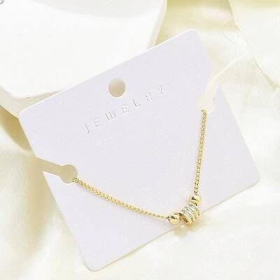 Brass Micro Pave Clear Cubic Zirconia Link Bracelets for Women