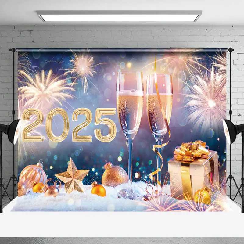 Aperturee Champagne 2025 Celebration Gift New Year Backdrop - Aperturee