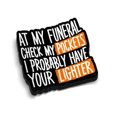 Funeral Lighter - Hard Hat Decal