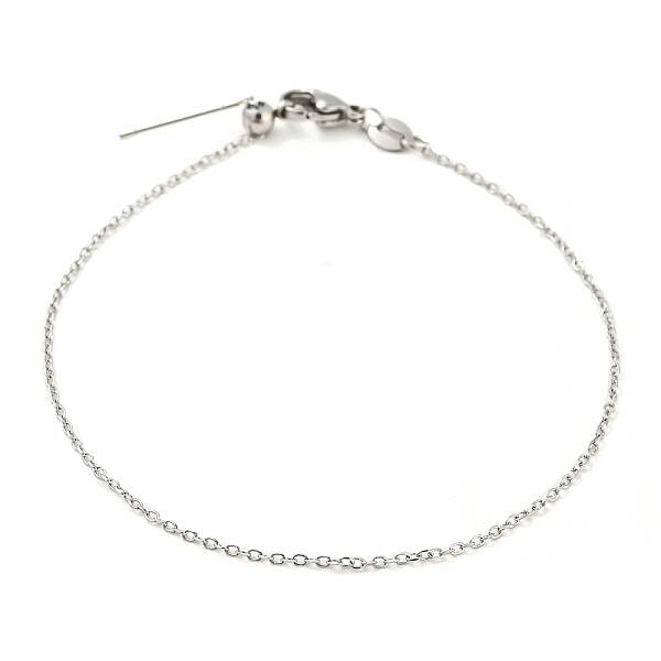 Non-Tarnish 304 Stainless Steel Add a Bead Adjustable Cable Chains Bracelets for Women