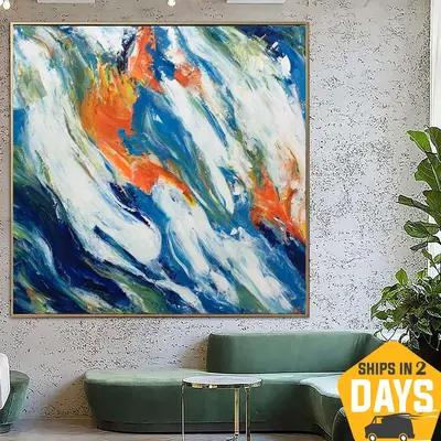Original Abstract Colorful Paintings On Canvas Vibrant Fine Art In Vivid Colors Contemporary Painting Hand Painted Artwork Wa...