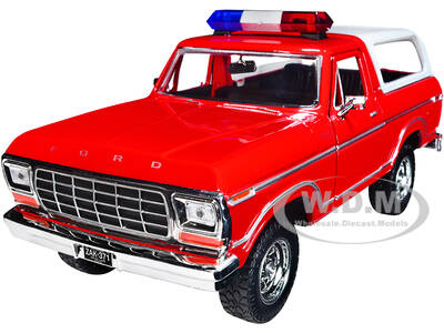1978 Ford Bronco Fire Department Unmarked Red \