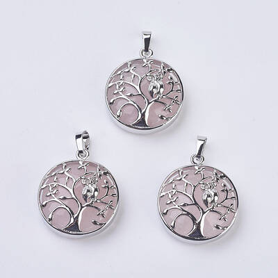 Natural Rose Quartz Pendants
