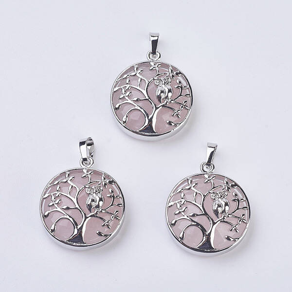 Natural Rose Quartz Pendants