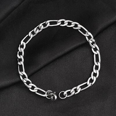 Tarnish Resistant Trendy Women's 304 Stainless Steel Figaro Chain Bracelets