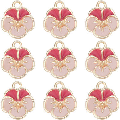 12Pcs Brass Enamel Charms