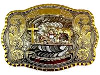 Lohkko  Praying Cowboy. Vintage Western Design With Praying Cowboy, Cross, in Bronze with Textured Back for Secure Fit