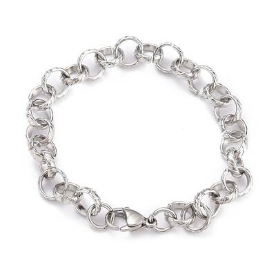 Tarnish Resistant 304 Stainless Steel Rolo Chain Bracelets