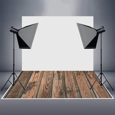 Vertical Reddish Brown Wood Photo Rubber Floor Mat - Aperturee