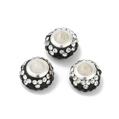 Alloy Rhinestone Clay Pave Beads