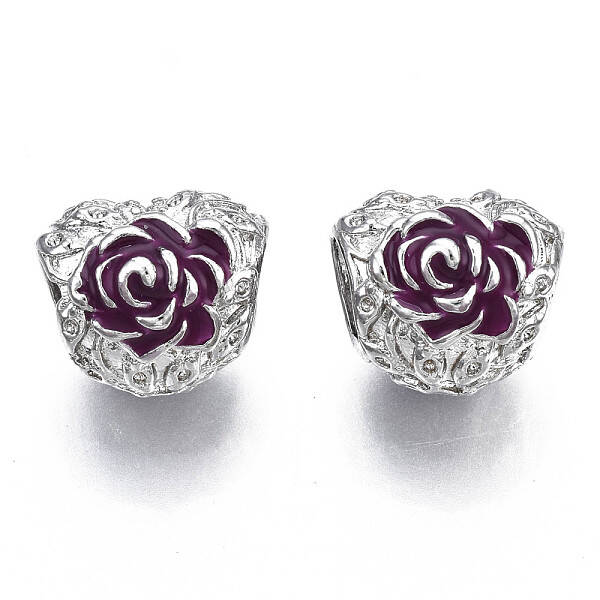 Rack Plating Alloy Enamel European Beads