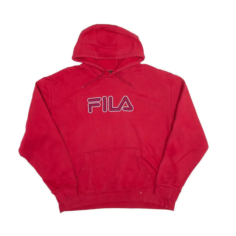 FILA Hoodie Red Pullover Mens XL