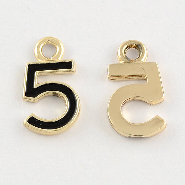 Light Gold Tone Alloy Enamel Pendants