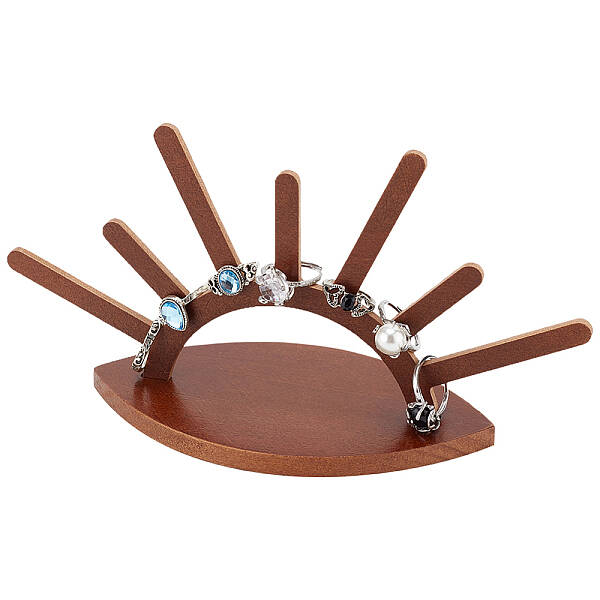 Eye Moon Wood Ring Holder Display
