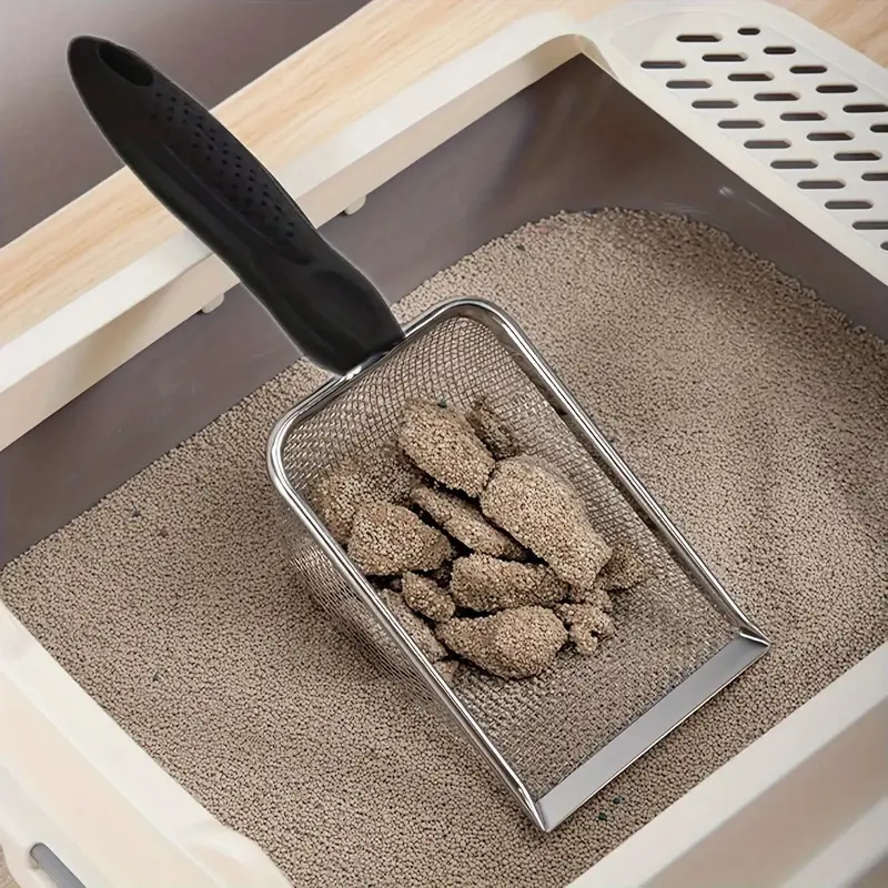 Stainless Steel Pet Litter Scoop, Efficient Litter Pellets Scoop for Easy Dog and Cat Waste Removal, Durable and Easy To Clea...