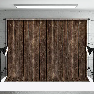 Dark Brown Vintage Wood Grain Backdrop For Photo - Aperturee