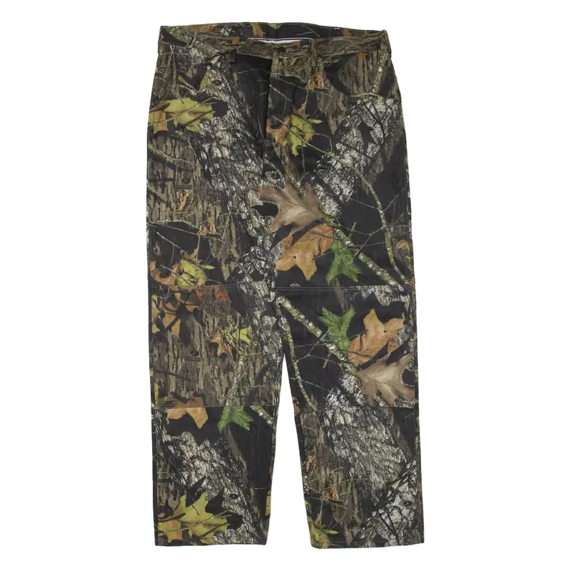WRANGLER Mossy-Oak Woodland Camo Double-knee Mens Trousers Green Straight W36 L30