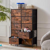 Cupboards Cabinets Dresser - Fabric Storage Tower with 10 Drawers, Bedroom Organizer, Chest of Drawers with Fabric Bins