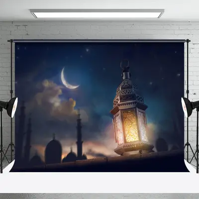 Foggy Night Lantern Ramadan Rubarak Backdrop - Aperturee