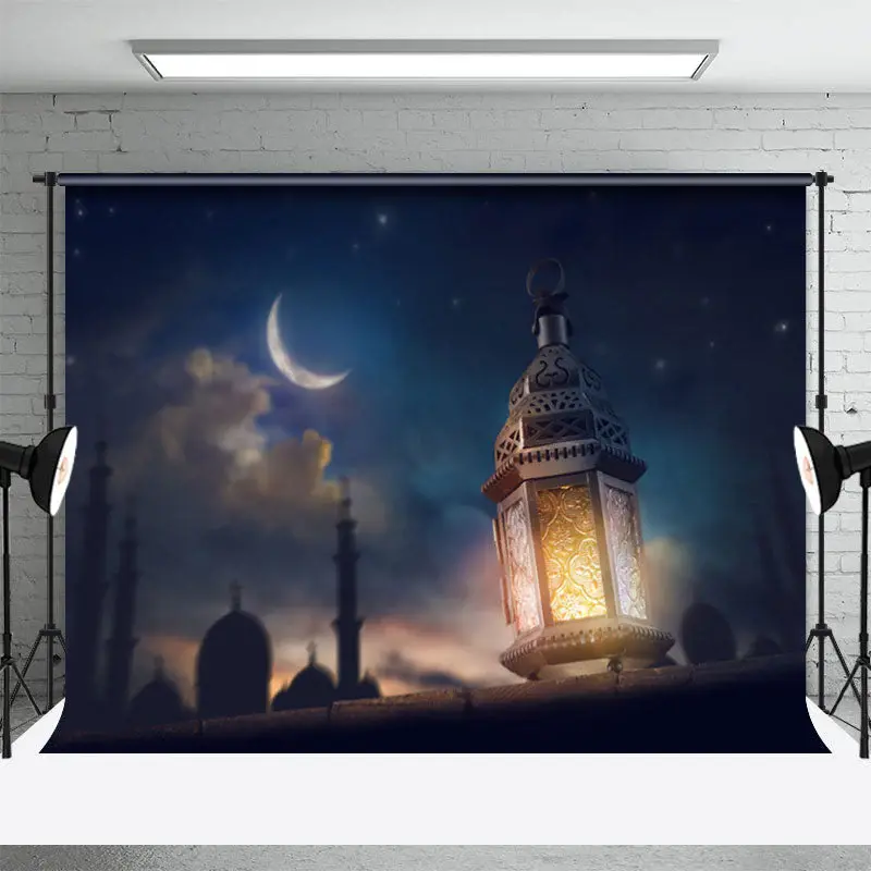 Foggy Night Lantern Ramadan Rubarak Backdrop - Aperturee