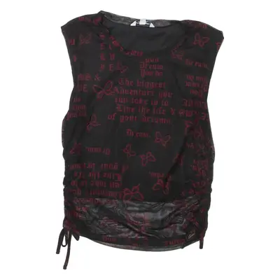 CLOCKHOUSE Womens Printed Top Black Sleeveless M