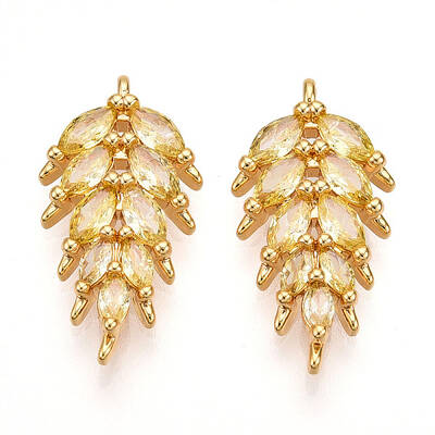 Brass Micro Pave Cubic Zirconia Pendants