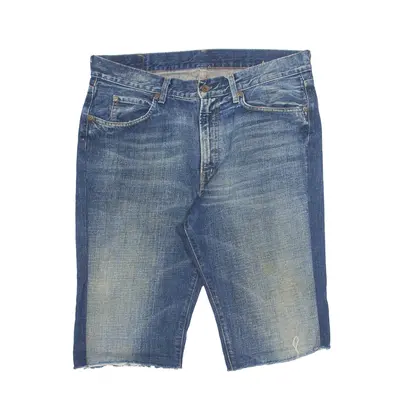 REPLAY MV 905,034 Cut Off Denim Shorts Blue Regular Mens L W35