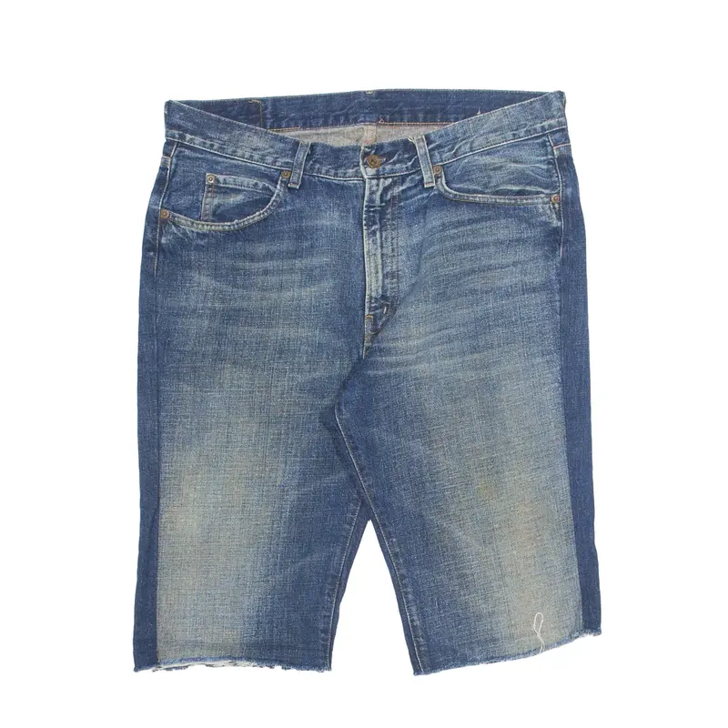 REPLAY MV 905,034 Cut Off Denim Shorts Blue Regular Mens L W35