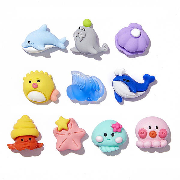 Ocean Theme Opaque Resin Decoden Cabochons