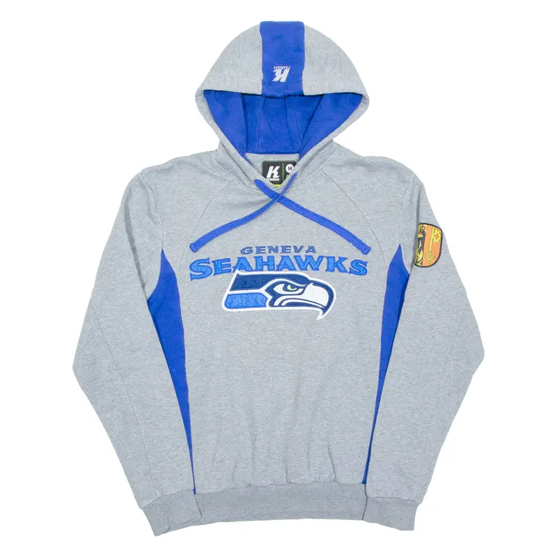 KNOAH Geneva Seahawks Mens Grey Hoodie USA M