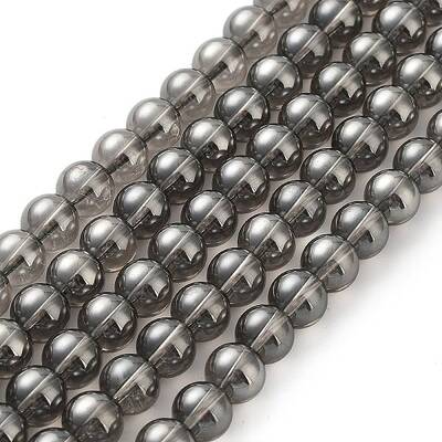 Electroplated Synthetic Quartz Crystal Beads Strands