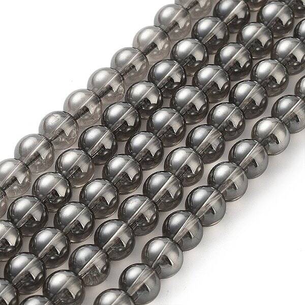 Electroplated Synthetic Quartz Crystal Beads Strands