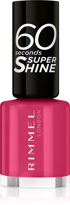 Rimmel 60 Seconds Super Shine - Nail Polish 8 ml 323 Funtime Fuschia