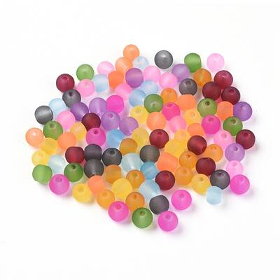 Frosted Glass Beads