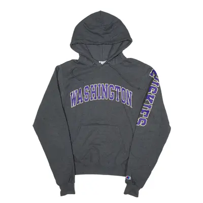CHAMPION Washington Huskies USA Hoodie Grey Pullover Mens XS
