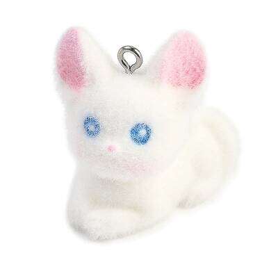 Animal Theme Flocky Resin Pendants