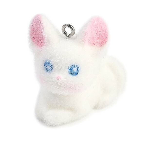 Animal Theme Flocky Resin Pendants