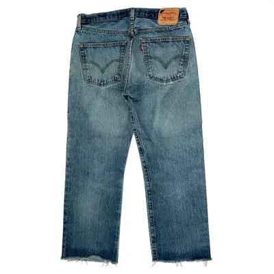 501 Levis Jeans - 33W 27L Blue Cotton