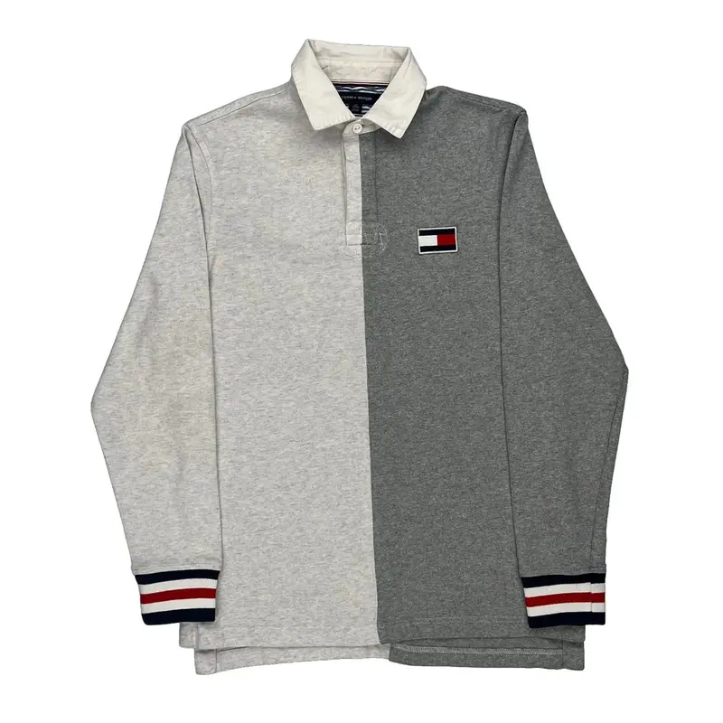 Tommy Hilfiger Rugby Shirt - XS Grey Cotton