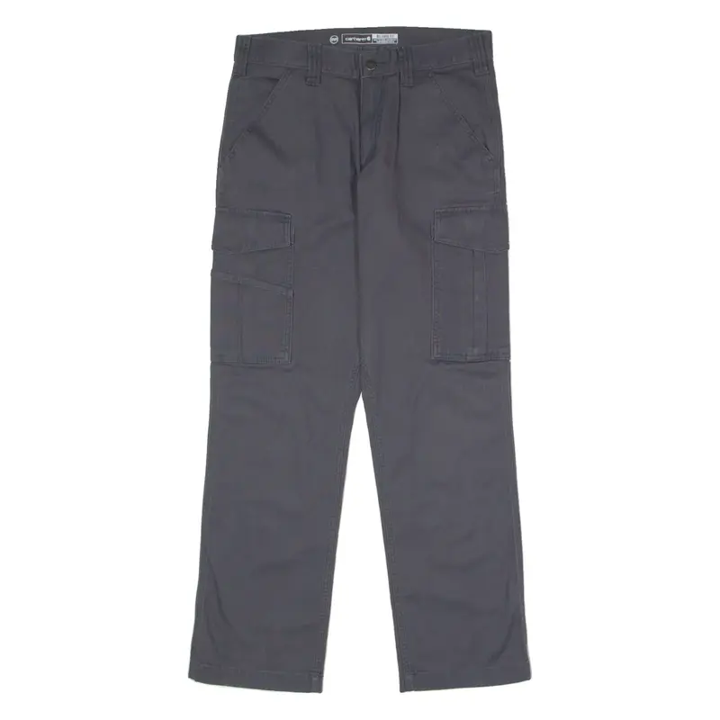 CARHARTT Cargo Workwear Mens Canvas Trousers Grey Relaxed Straight W31 L30