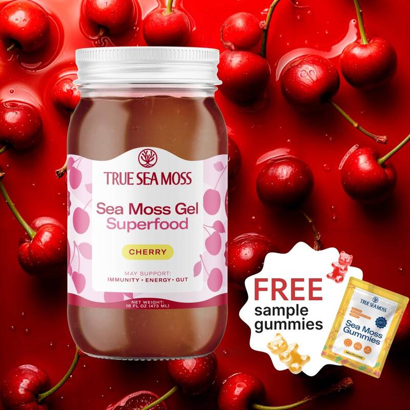 True Sea Moss Cherry Irish Sea Moss Gel – Rich in Essential Minerals & Vitamins – supports overall wellness and vitality