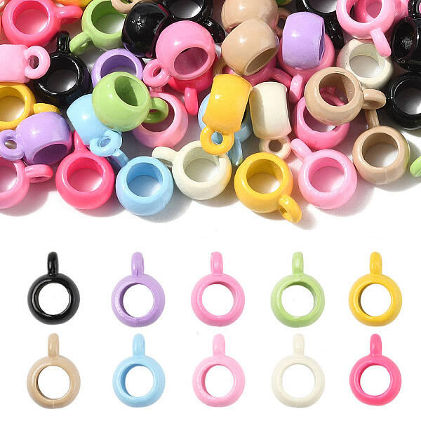 60Pcs 10 Colors Alloy Tube Bails