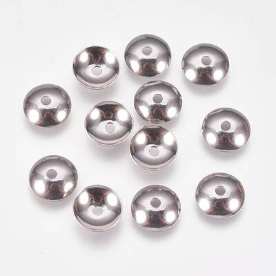 Non-Tarnish Apetalous 201 Stainless Steel Bead Caps