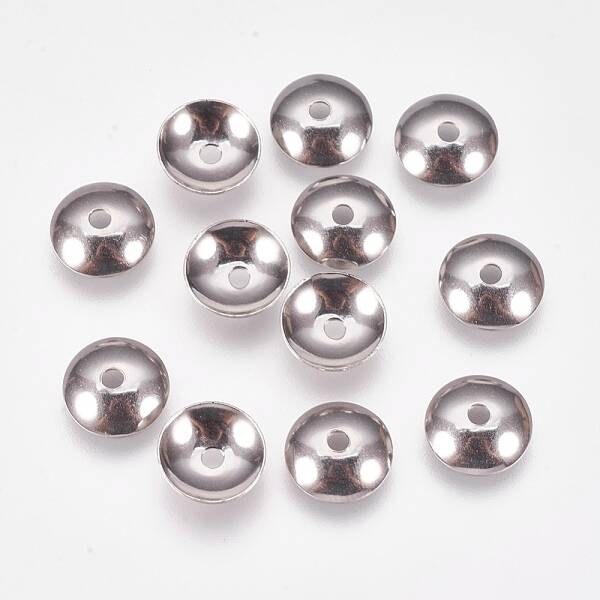 Non-Tarnish Apetalous 201 Stainless Steel Bead Caps