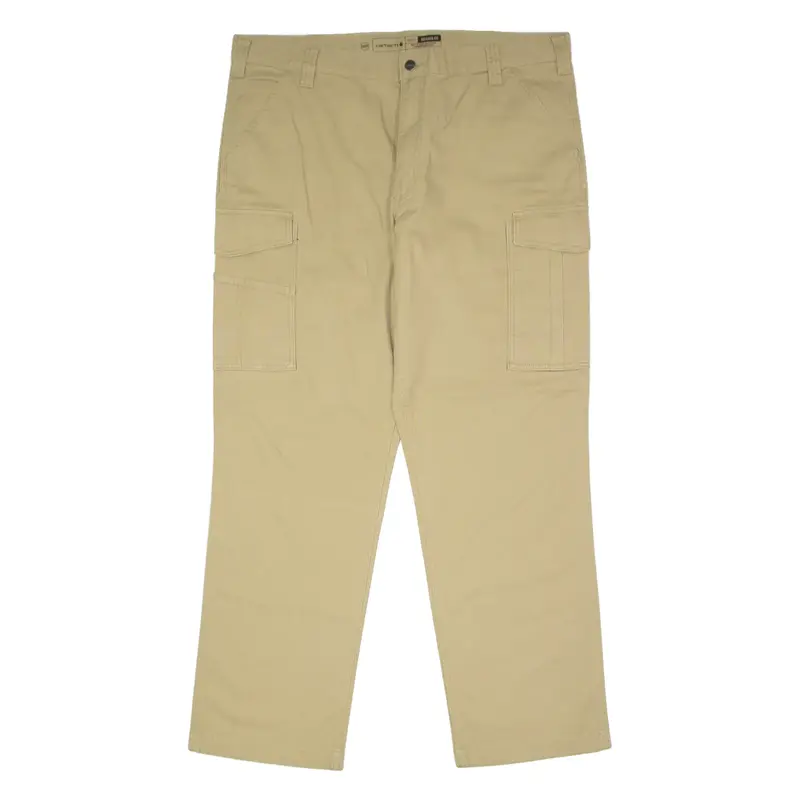 CARHARTT Cargo Workwear Mens Canvas Trousers Beige Relaxed Straight W40 L32