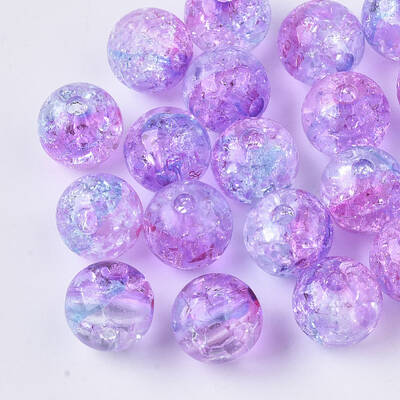 Transparent Crackle Acrylic Beads