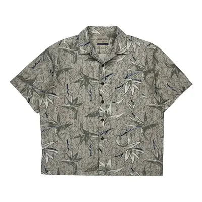High Sierra Hawaiian Shirt - Large Beige Cotton