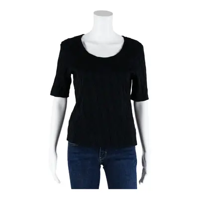 DOLORES Stretch Top Black Short Sleeve Womens L