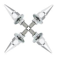 Spike License Plate Screw Fasteners 4 Pcs Kit License Plate Frame Bolts Decoration Stainless Steels Aluminum Alloy Universal ...